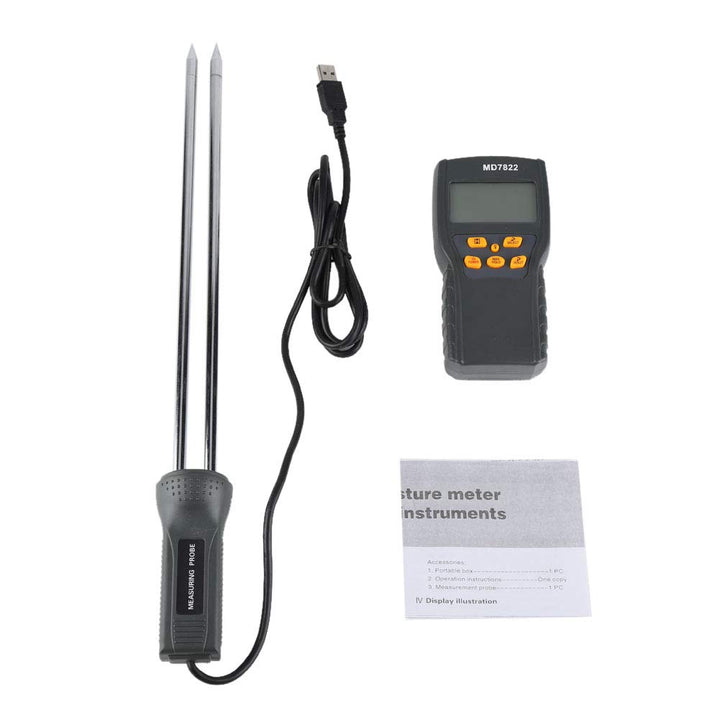 Getreide Feuchtemessgerät, Fydun Tragbar Feuchtigkeitsmessgeräte Digital LCD Display Feuchtetester S