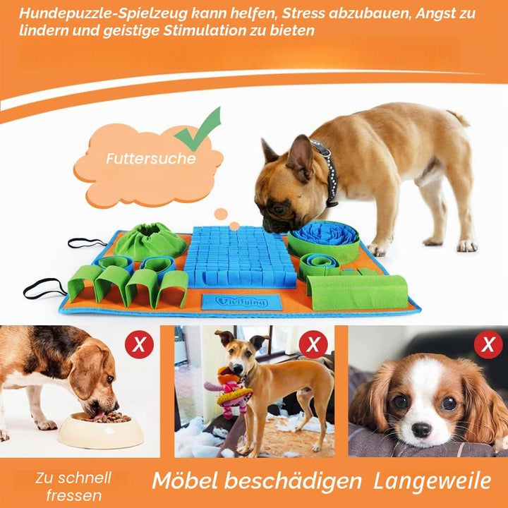 Vivifying Schnüffelteppich für Hunde,Interaktives Schnüffelteppich Hund gegen Langeweile und Geistig