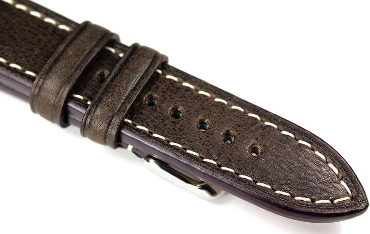 Sulla RIOS 1931 Herren Leder Deutsch Uhrenarmband 22mm dunkel braun CT