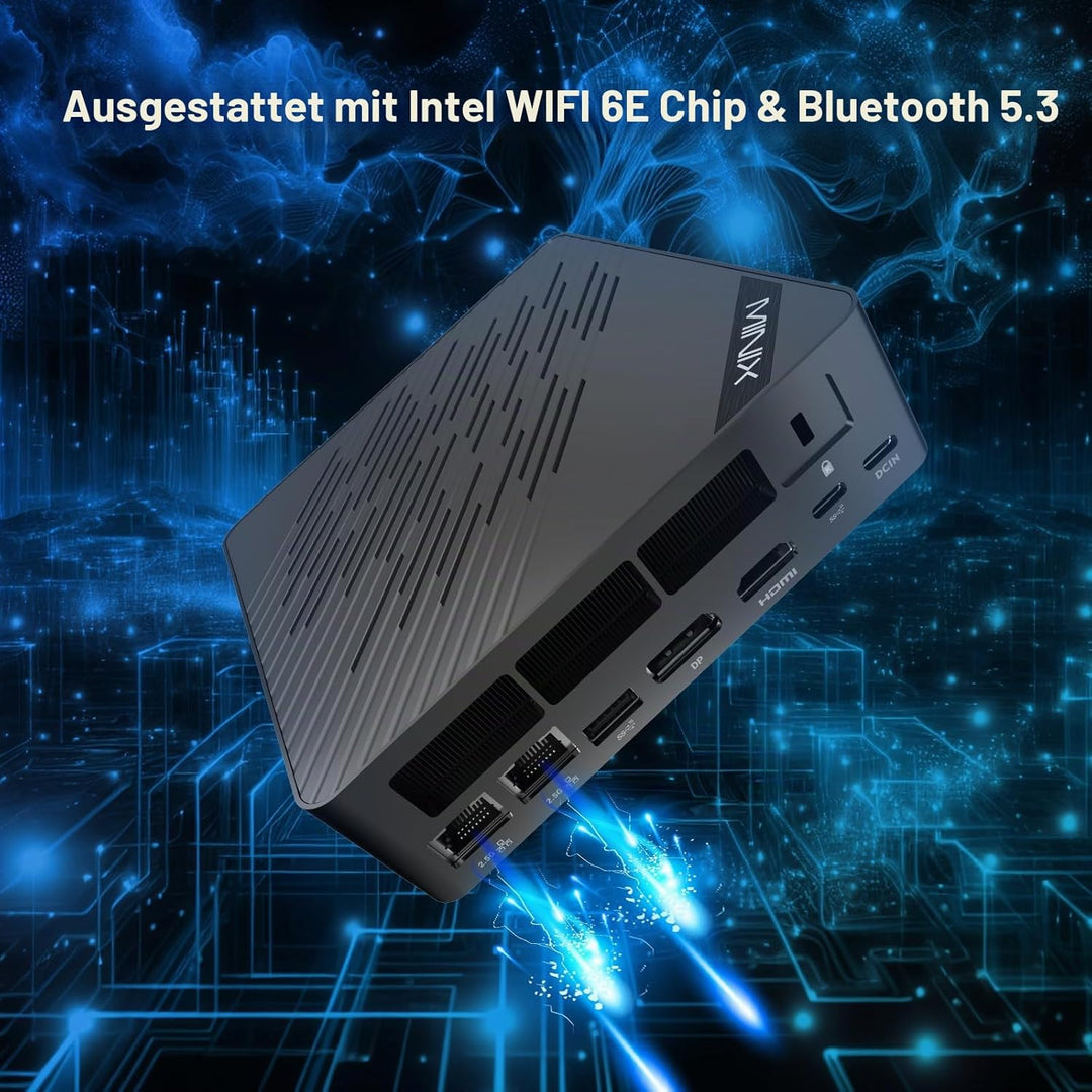 MINIX EU715-AI Mini PC, Intel Core Ultra 7 155H 32GB DDR5 1TB PCIe 4 SSD Mini Desktop Computer/AI Bo