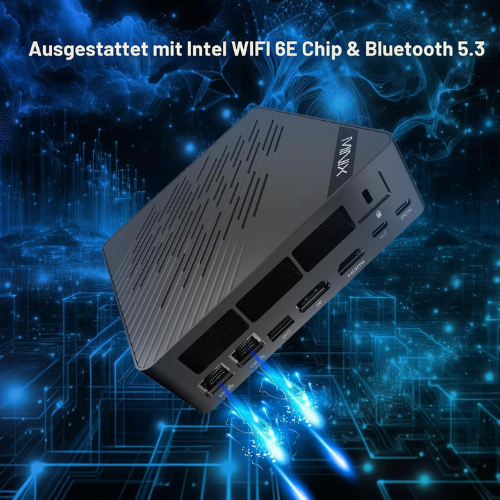 MINIX EU715-AI Mini PC, Intel Core Ultra 7 155H 32GB DDR5 1TB PCIe 4 SSD Mini Desktop Computer/AI Bo