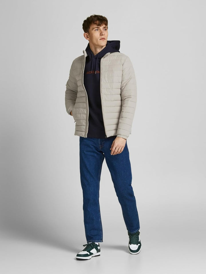 JACK & JONES Herren Leichte Steppjacke | Basic Übergangsjacke Wattiert | Blouson ohne Kapuze JJERECY