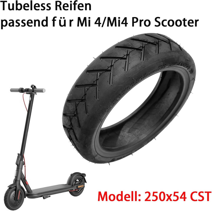 Topteng 250x54 CST Elektroroller Reifen Tubeless Verdickter Reifen passend für Xiaomi 4/Mi4 Pro2