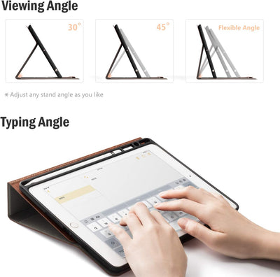 Antbox iPad 9.7 Zoll 2018/2017 Hülle mit Apple Pencil Halter Auto Schlaf/Wach Funktion PU Ledertasch