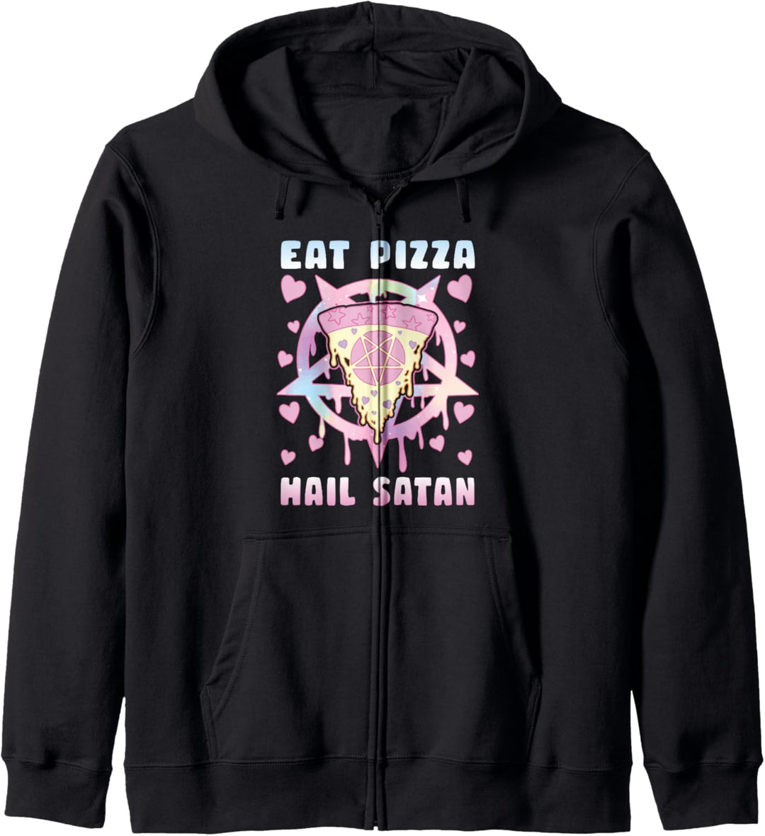 Eat Pizza Hail Satan Occult Satanic Kapuzenjacke