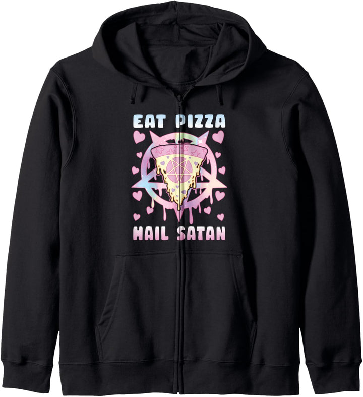 Eat Pizza Hail Satan Occult Satanic Kapuzenjacke