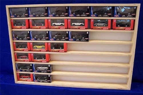 Alsino V-19 Vitrine Modellauto Sammlervitrine Holz Setzkasten Spur N und Z 90 x 61 x 8,5 - mit Acryl