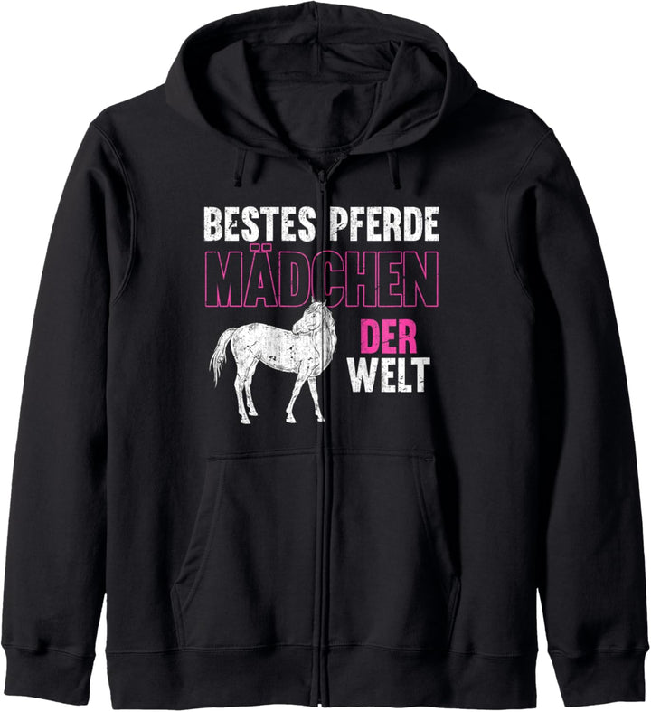 Bestes Pferde Mädchen der Welt Reiterin Lustiges Pferd Kapuzenjacke