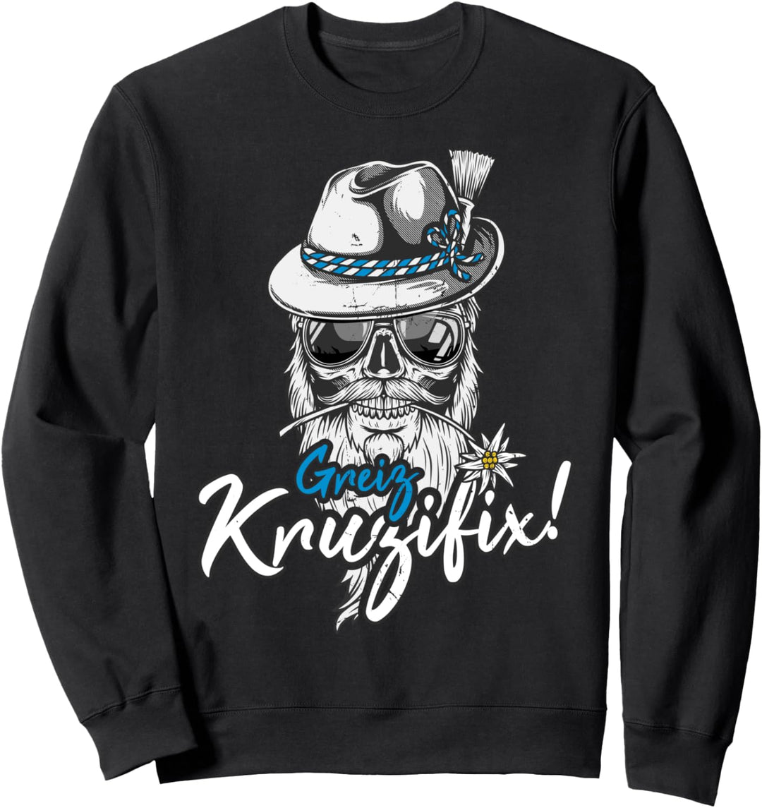Greiz Kruzifix Bayrisches Trachtenshirt Herren Grantler Sweatshirt