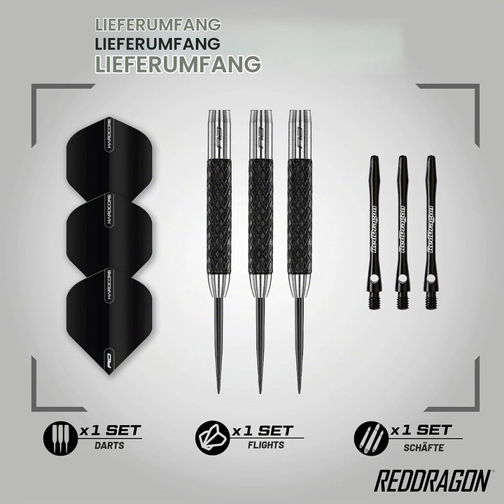 RED DRAGON Rat 26g, 28g, 25g, 30g, 32g oder 35g Tungsten Darts mit Flights und Schäfte 30.0 Gramm, 3