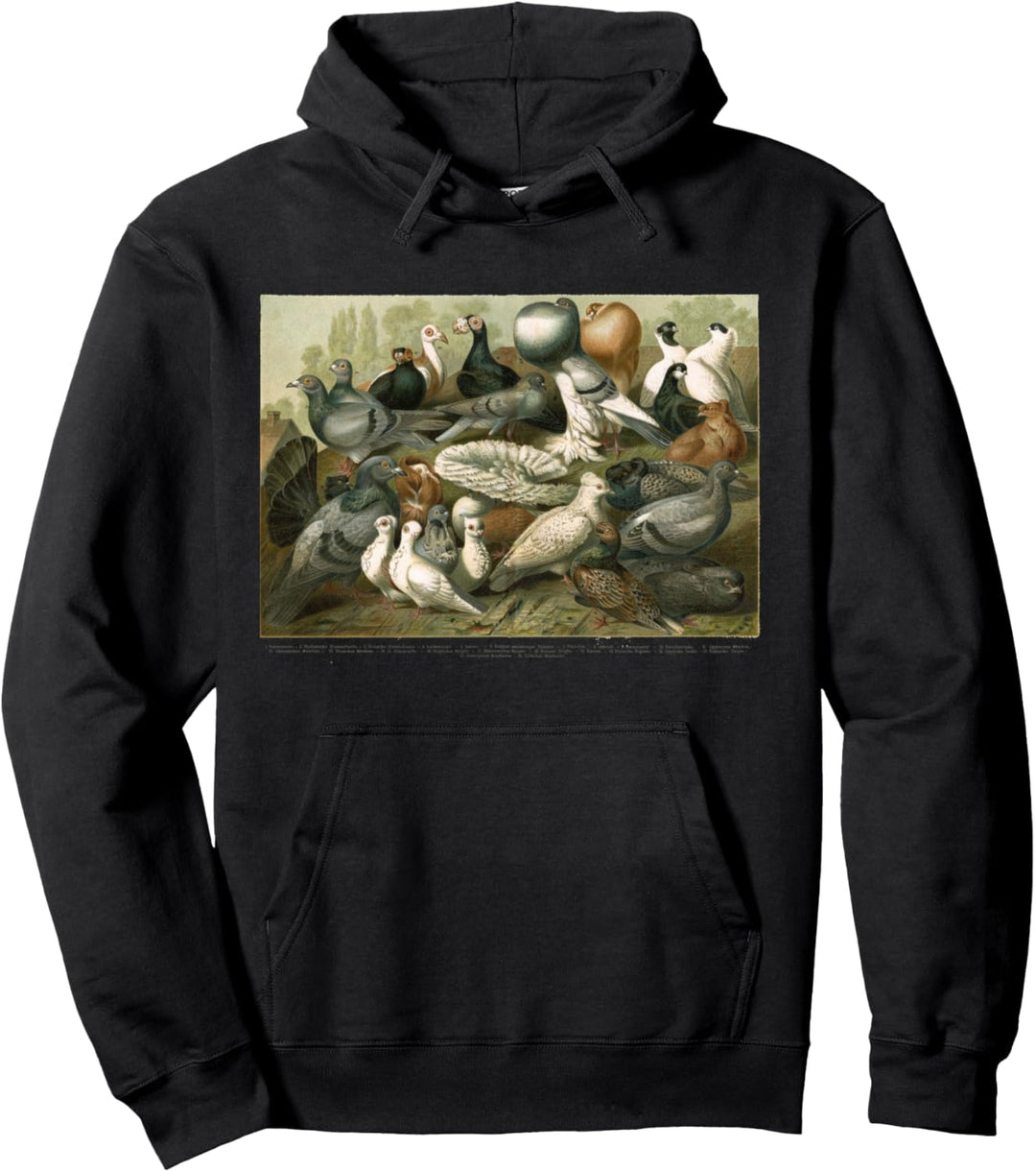 PIGEON Vintage Breeds of Pigeons funny gift for pigeon lover Pullover Hoodie