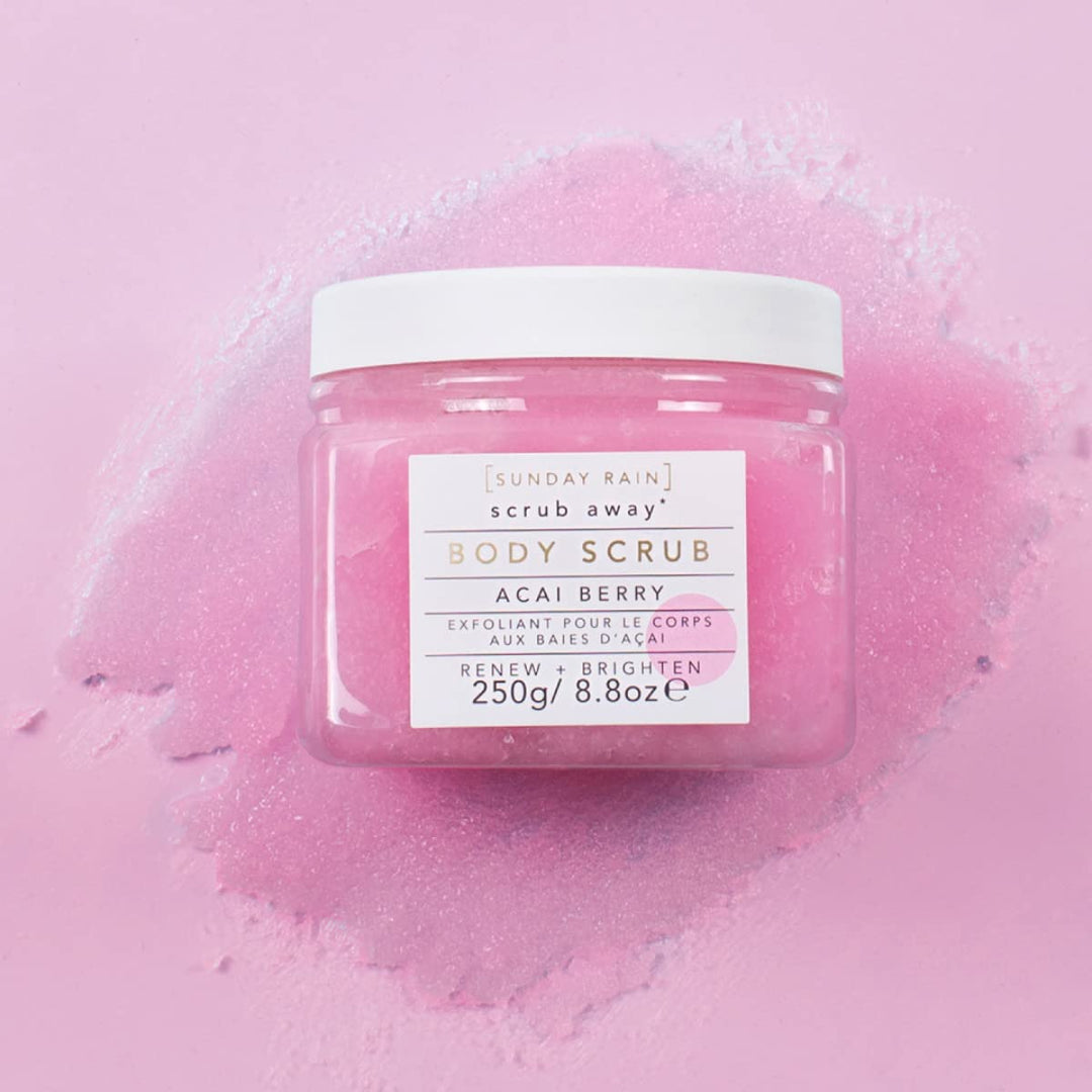 Sunday Rain Scrub Away Aufhellendes Körperpeeling für extra glatte &amp; weiche Haut, vegan &amp; tierversuc