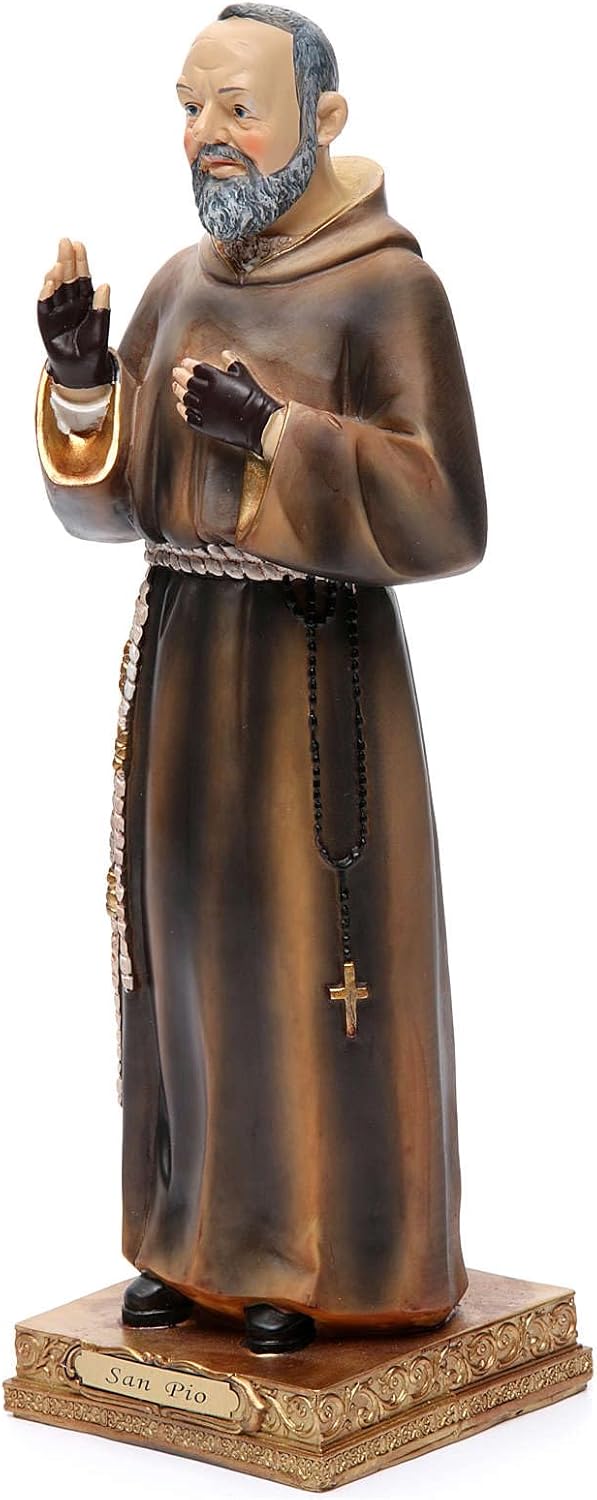 Statue Pater Pio 32.5cm Harz