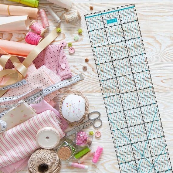 Semplix Schneidematten Set A2 Rollschneider Lineal Prym (grau/türkis) | A2 Schneidematte 60x45 cm se