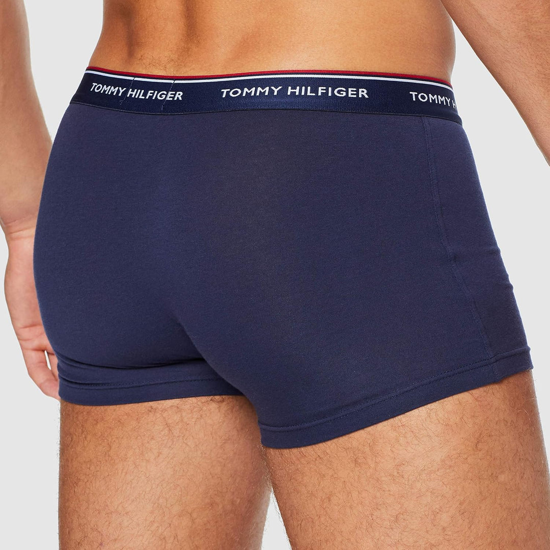 Tommy Hilfiger Herren 3er Pack Boxershorts Trunks Unterwäsche, Blau (Peacoat)