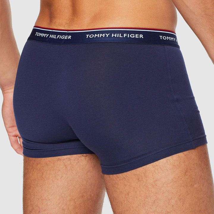 Tommy Hilfiger Herren 3er Pack Boxershorts Trunks Unterwäsche, Blau (Peacoat)