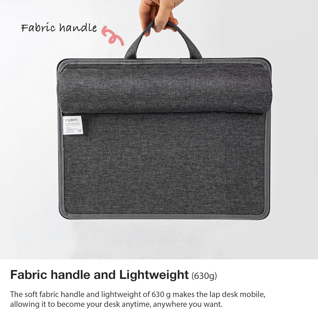 ergomi Kleines Laptopkissen Schoss | Tragbare Laptopunterlage mit Kissen, Handgelenkstütze | Lesen A