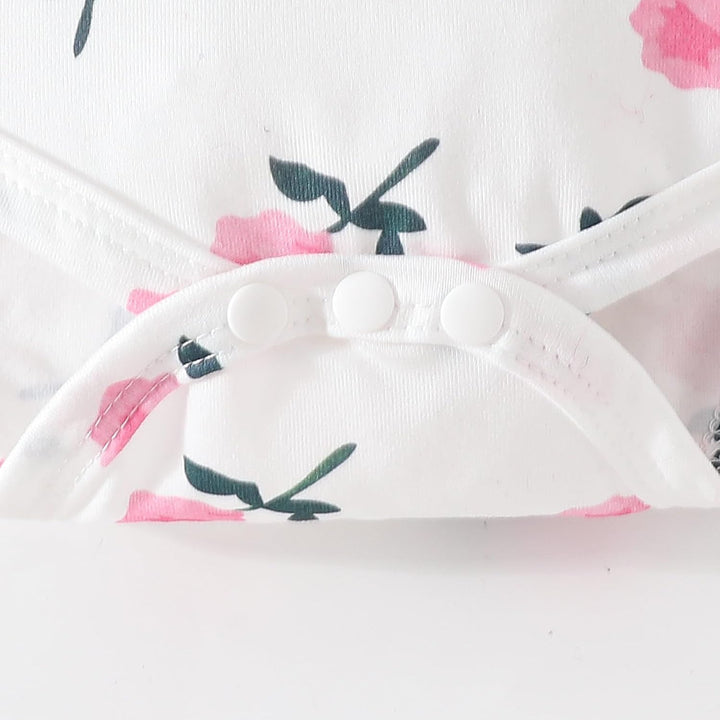 Baby Mädchen Kleidung Floral Tops Body Bär Latzhose Einstellbare Overalls Outfits Set 6-12 Monate Ro