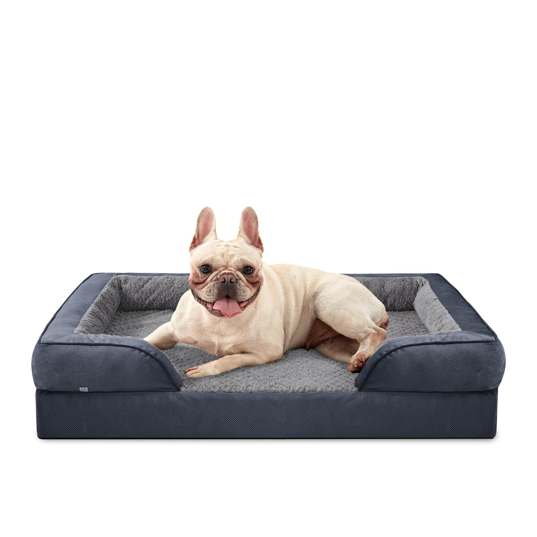 JOEJOY Mittelgross Orthopädisches Hundebett, mittelgrosses waschbares Katzenbett Hundekissen mit Wab