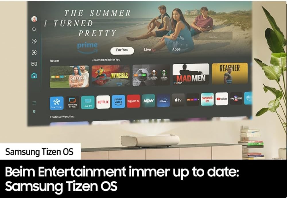 Samsung The Premiere 4K Laser Projektor, UHD Ultrakurzdistanz-Laserprojektor, Smart TV Beamer mit Ga