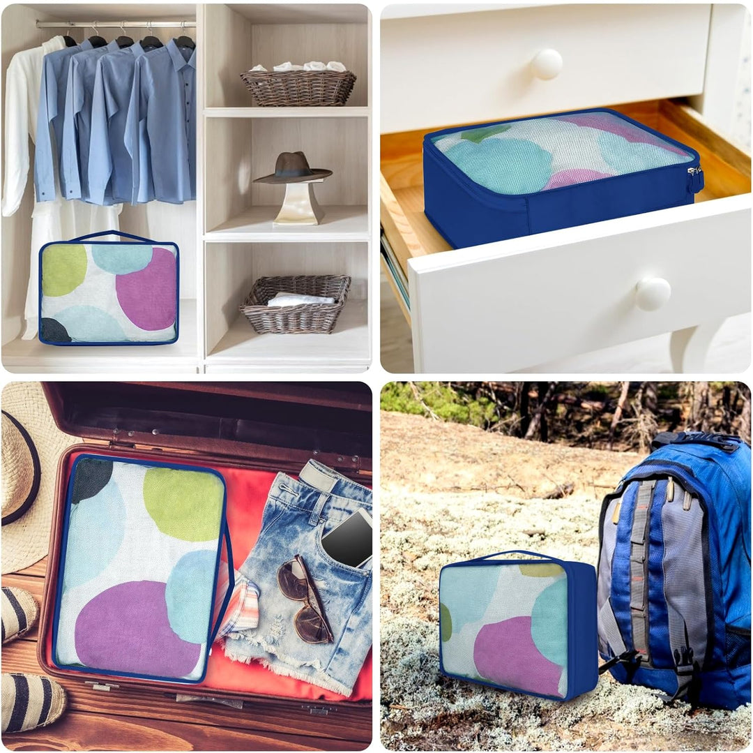 Grosse Koffer Organizer Set 12-teilig, Wasserdichte Packwürfel, Travel Organizer zum Gepäckpacken, F