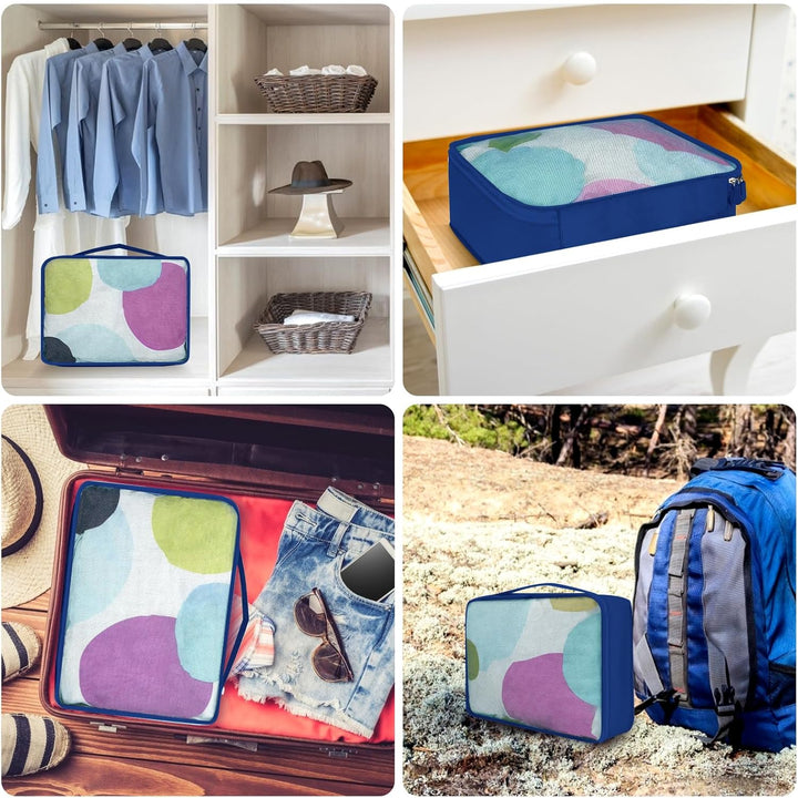 Grosse Koffer Organizer Set 12-teilig, Wasserdichte Packwürfel, Travel Organizer zum Gepäckpacken, F