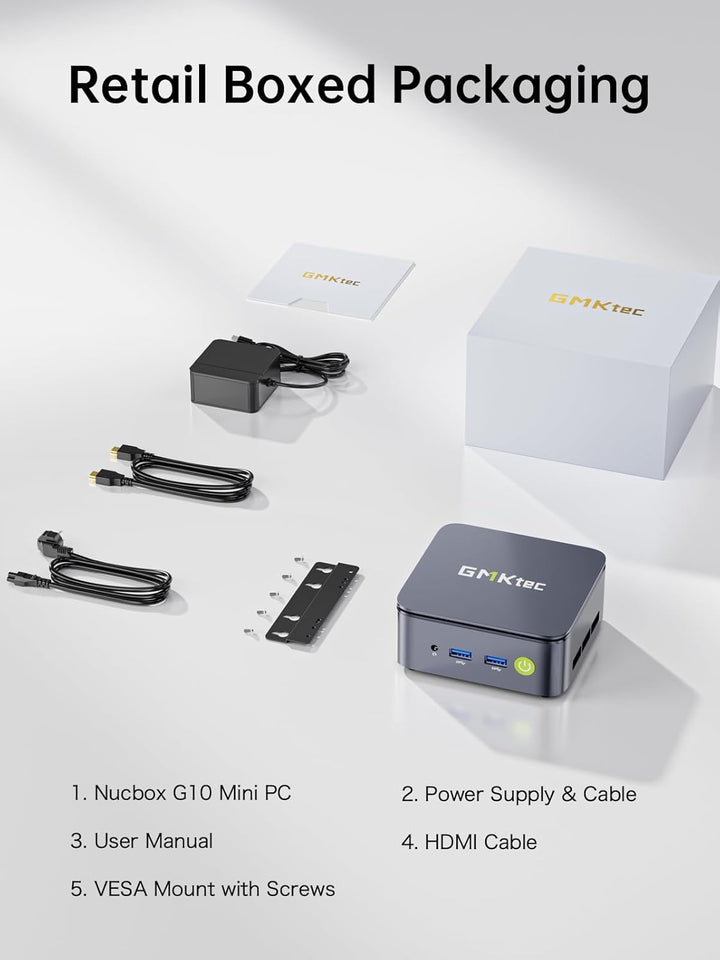GMKtec Mini-PC N97, G5 Micro-Desktop-Computer, Intel Alder Lake N97 der 12. Generation (bis zu 3,60