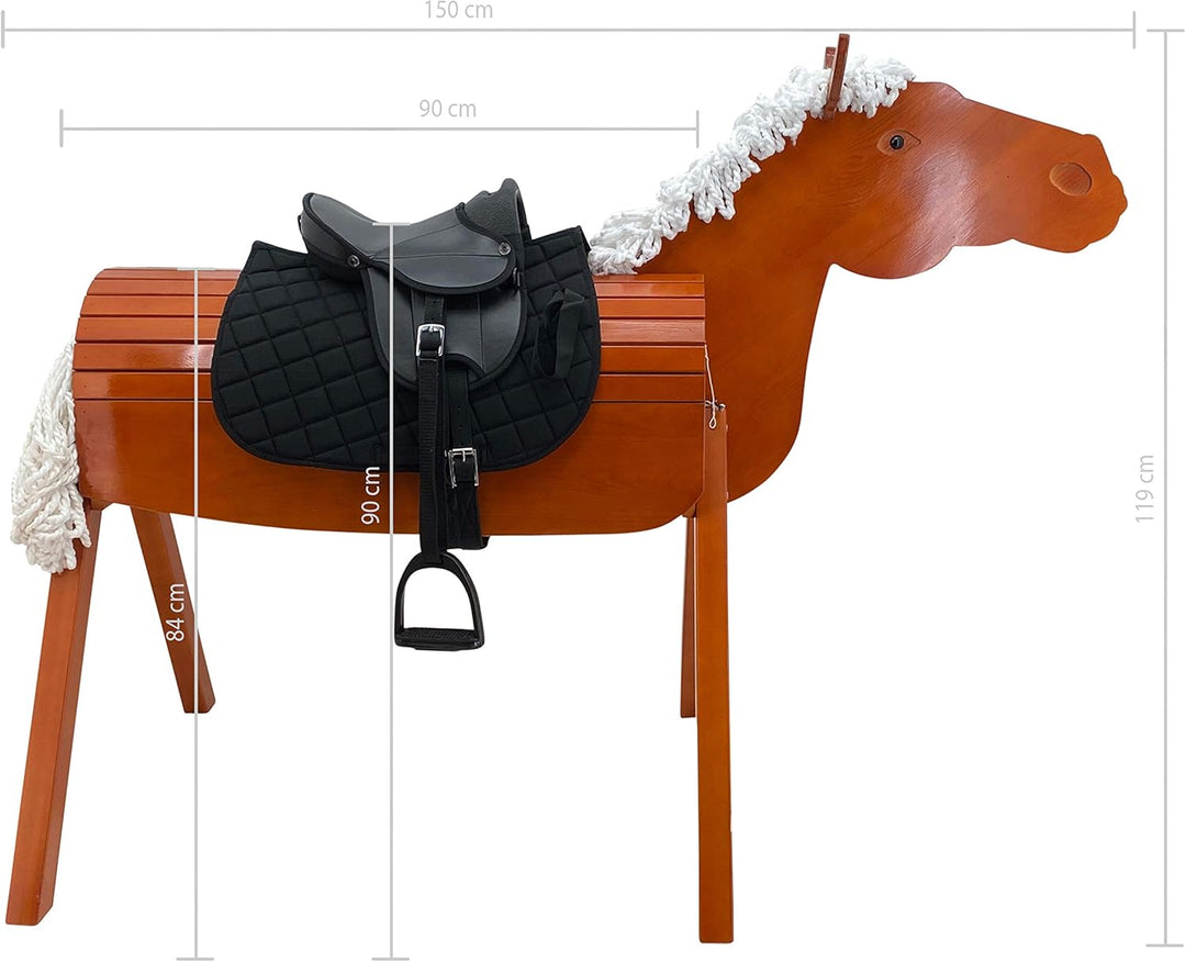 Sweety Toys 14033 Outdoor Gartenpferd Holzpferd OTTO Grösse XL mit Sattel