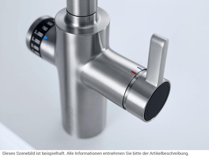 Blanco 525212 EVOL-S Volume Küchenarmatur mit Messbecherfunktion, 230 V, Chrom Hochdruck Hebel links