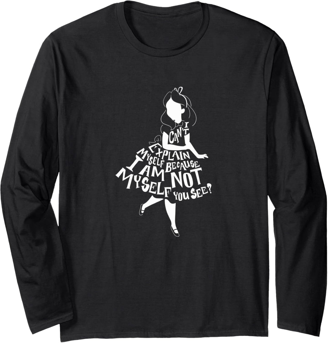 Disney Alice In Wonderland I Can't Explain Myself Text Skirt Langarmshirt