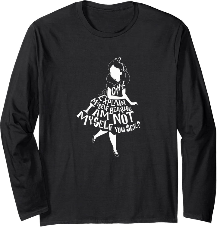 Disney Alice In Wonderland I Can't Explain Myself Text Skirt Langarmshirt