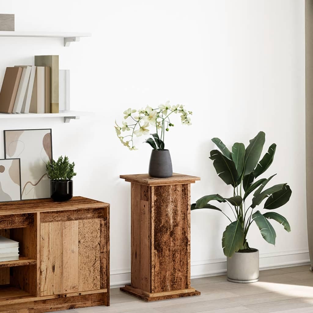 Generisch Postament mit Stauraum Altholz-Optik 31x30x60 cm Holzwerkstoff,Heim &amp; Garten,Rasen &amp; Garte