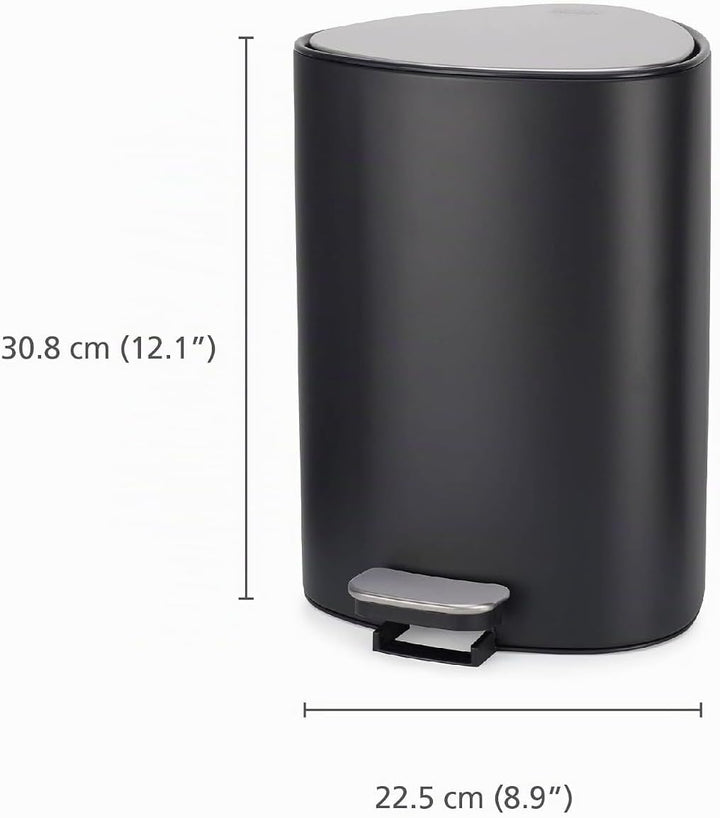 Joseph Joseph EasyStore 5l Edelstahl Treteimer mit Müllbeutel, Absenkautomatik Deckel, herausnehmbar