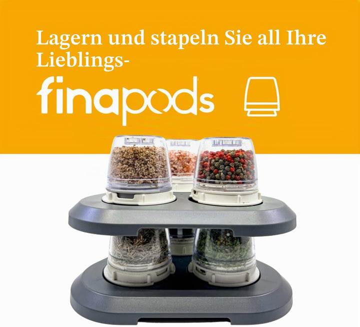 FinaMill Dreieckiges stapelbares Tablett für einfache Organisation von FinaPods 22.9 x 22.9 x 1.9 cm
