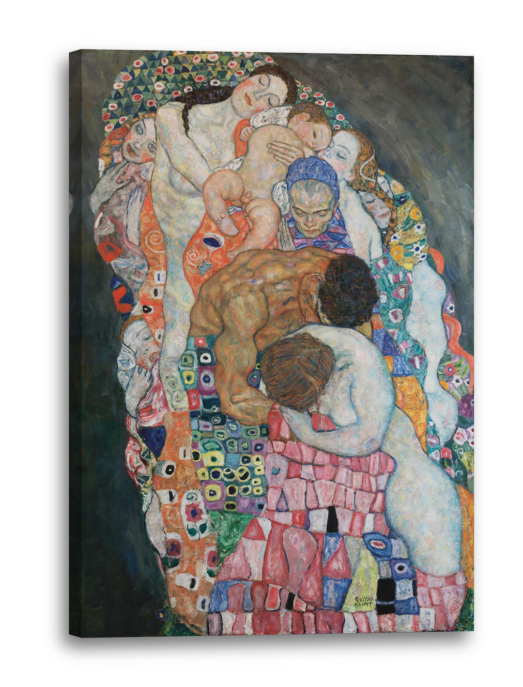Printed Paintings Leinwand (40x60cm): Gustav Klimt - Tod und Leben (1908-1915) 40x60 cm, 40x60 cm