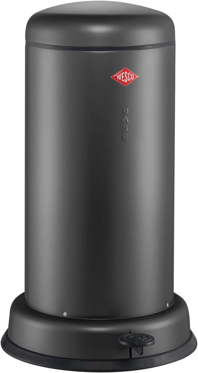 Wesco 134 531-77 Baseboy Abfallsammler m.Dämpfer, Rostfreier Stahl, 20 liters, H: 63,5cm x Ø36,2cm G