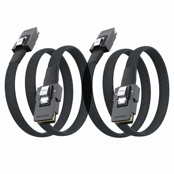 HiFiber 0.5m (2er-Pack) Internes Mini SAS SFF-8087 auf SFF-8087 Kabel 50 Zentimeter 2 SFF-8087 to SF