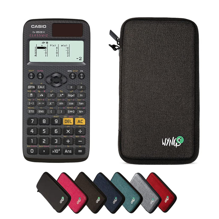 CALCUSO Sparpaket: Casio FX-85DE X ClassWiz technisch-wissenschaftlicher Taschenrechner + WYNGS Schu