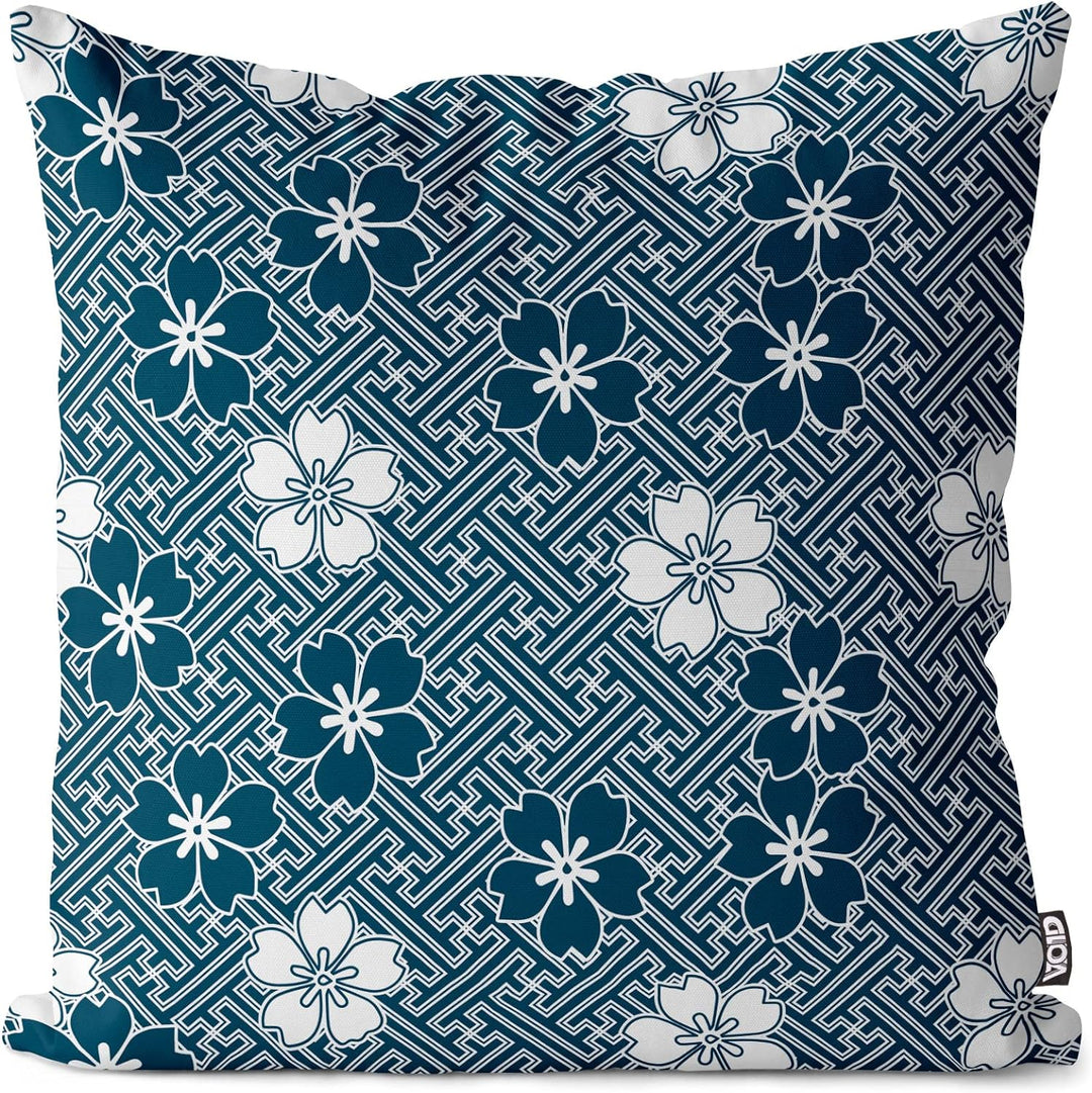 VOID Japan Blumen Muster Kissenbezug Kissenhülle Sofakissen Kissen Deko Outdoor-Kissen Dekokissen, K