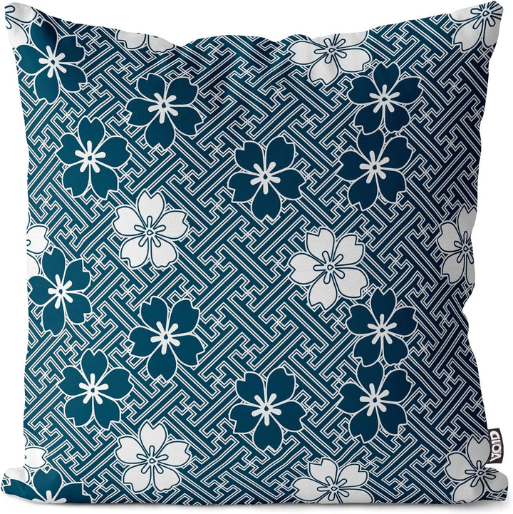 VOID Japan Blumen Muster Kissenbezug Kissenhülle Sofakissen Kissen Deko Outdoor-Kissen Dekokissen, K