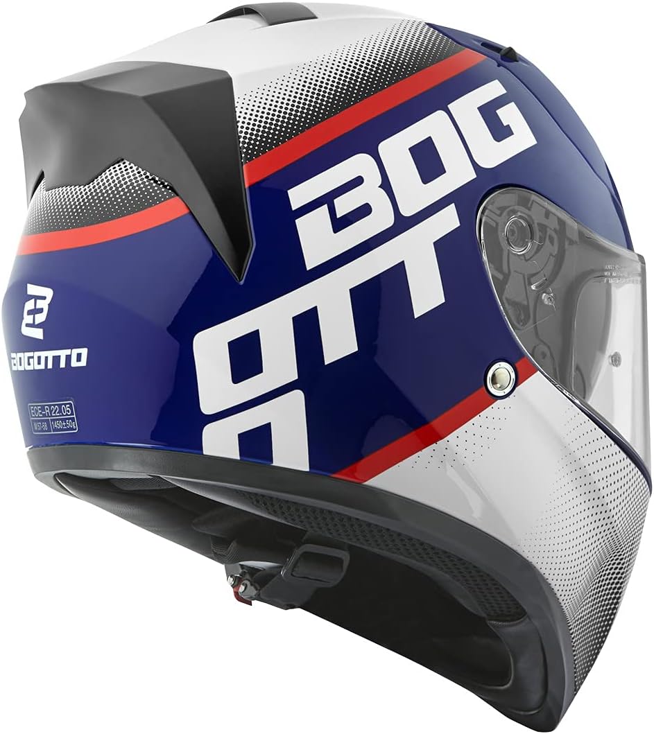 Bogotto V128 BG-X Helm (Blue/White,XL) XL Blau/Weiss, XL Blau/Weiss