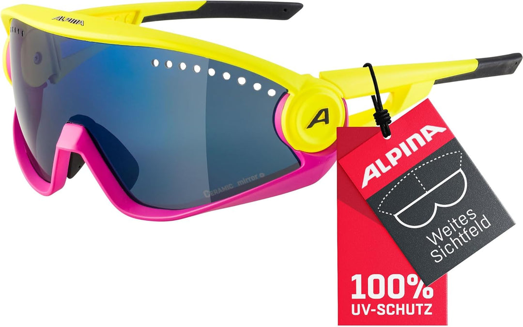 ALPINA 5W1NG - Verspiegelte und Bruchsichere Sport- & Fahrradbrille Mit 100% UV-Schutz Für Erwachsen