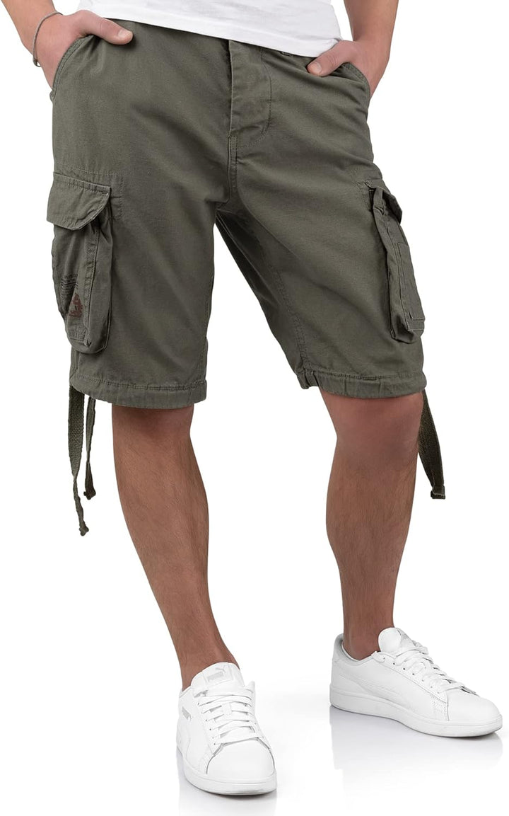 Surplus Raw Vintage Airborne Herren Cargo Shorts S Oliv, S Oliv