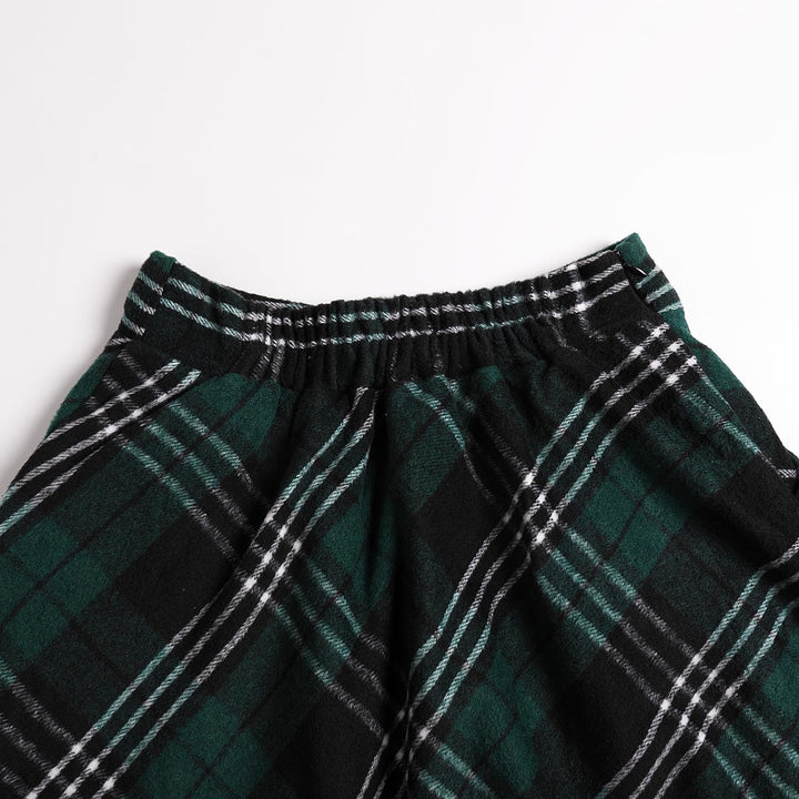 Rock Damen Lang Winterrock Kariert Wollrock Elegant Herbs mit Taschen | Midirock in 20 Farben. Weich