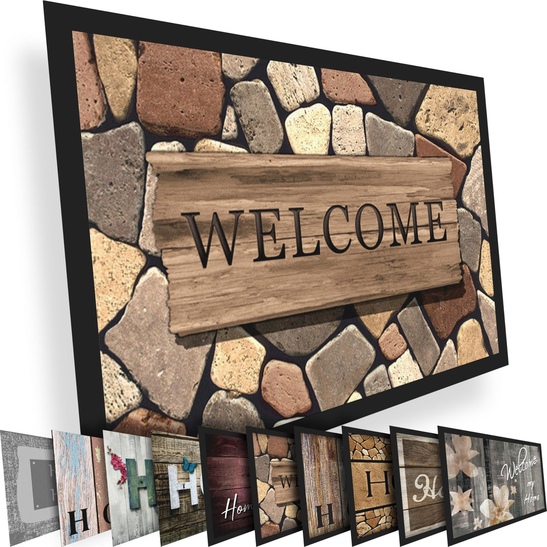Hochwertige Fussmatte 60x80 cm (Large) – Schmutzfangmatte für Innen & Aussen, rutschfest mit hoher S
