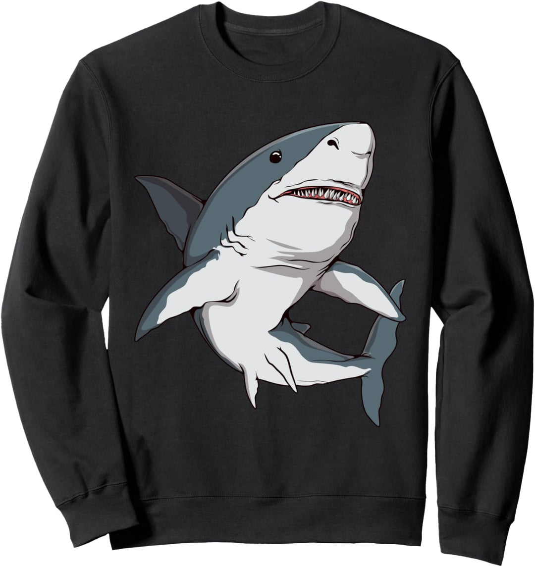 Hai Bild Zeichnung Design Haifisch Hai Sweatshirt