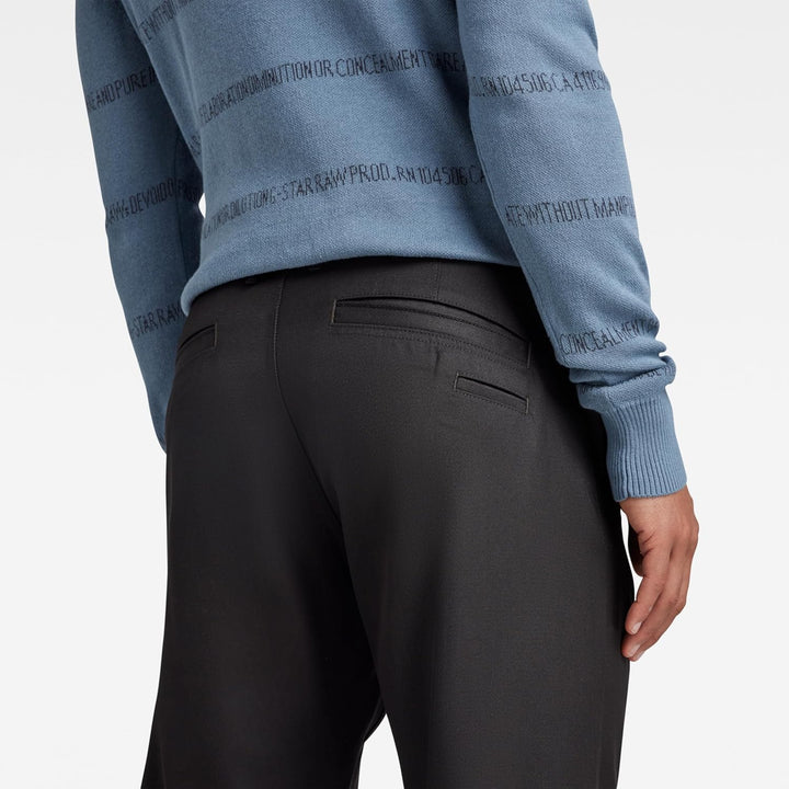 G-Star RAW Herren Pants Drawstring Tapered Chinohose 28W Schwarz (Dk Black D21979-c897-6484), 28W Sc