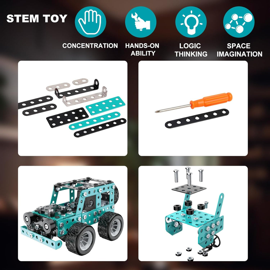 Metal Model Kit STEM Projects Jeep Vehicle Build Your own kit for Boys and Girls from 8 Years of Age