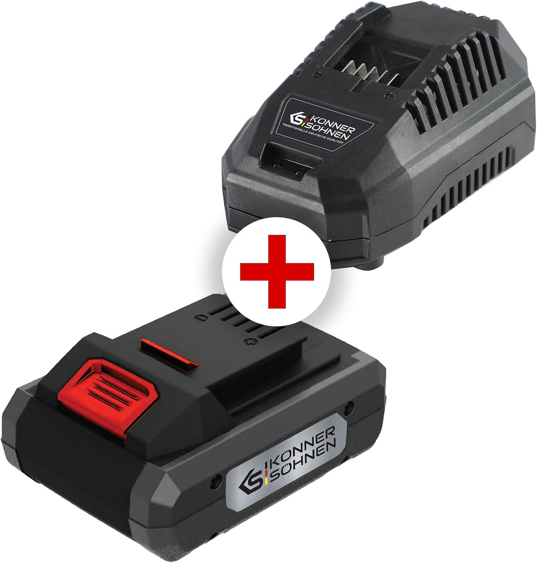 K&amp;S Könner&amp;Söhnen set, Ladegerät für Li-Ion Akku KS C45A + Li-Ion Akku 20V KS 20V4-2,Akku Ladegerät