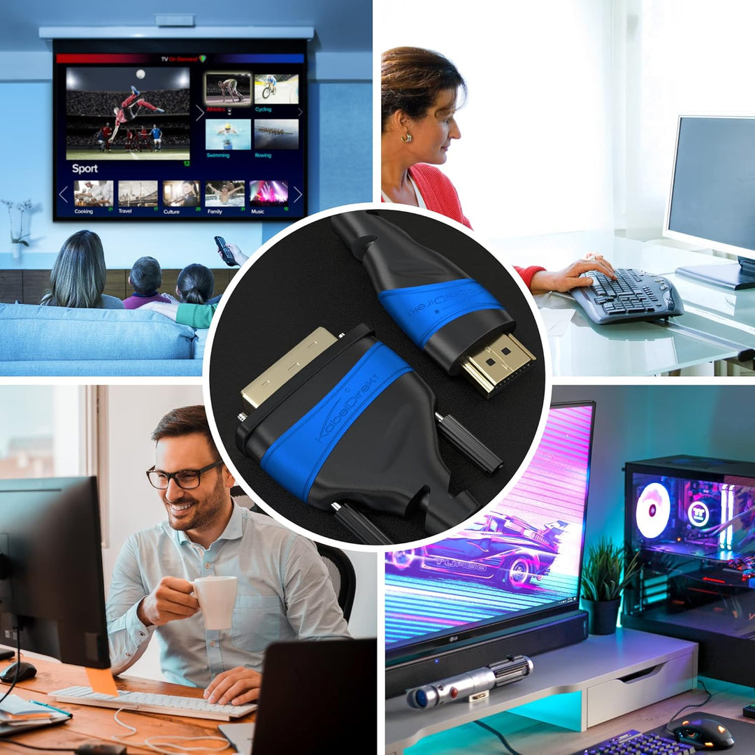 KabelDirekt – 4K HDMI-Verlängerung – 2x10m – Stecker auf Buchse | 2er-Set 4K-HDMI-Verlängerung – 4K@